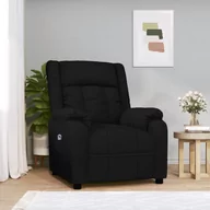 Fotele - Lumarko Fotel ułatwiający wstawanie, czarny, obity tkaniną - miniaturka - grafika 1