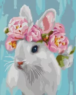 Malowanie po numerach - Zestaw do malowania po numerach. Śnieżnobiały królik ©Julia Tomesko 40x50 cm, KHO4494 - miniaturka - grafika 1