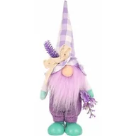 Wielkanoc - Skrzat wielkanocny SASKA GARDEN Gnom z lawendą Boy Fioletowy 25 cm - miniaturka - grafika 1