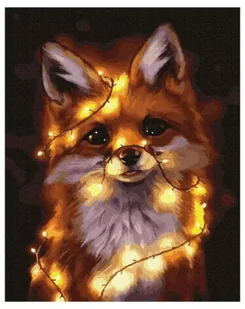 Malowanie po numerach - Lis i girlanda 40x50cm - Twoje Hobby - Malowanie po numerach - miniaturka - grafika 1