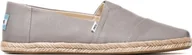Espadryle damskie - Toms Alpargata Rope Męskie Vegan Bawełna Slip On Espadryle Grey - 10 United Kingdom - 44 EU - 11 US / Grey - miniaturka - grafika 1
