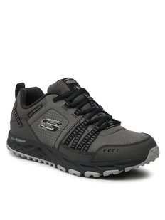 Skechers Trekkingi Escape Plan 51591/CCBK Szary - Buty trekkingowe męskie - miniaturka - grafika 1