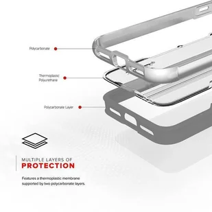 Zizo Shock Case Pancerne etui iPhone Xs / X z hartowanym szkłem na ekran (Silver/Gray) - Etui i futerały do telefonów - miniaturka - grafika 12