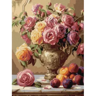 Ideyka Malowanie po numerach - Wielobarwne róże 30x40cm - Malowanie po numerach - miniaturka - grafika 1