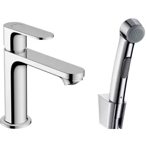 HANSGROHE 72215000 Rebris S Jednouchwytowa bateria umywalkowa 110 z głłwkł Bidette i włłem 160 cm bez kompletu odpływowego Chrom - Baterie umywalkowe - miniaturka - grafika 1