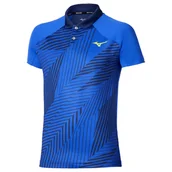 Koszulki sportowe męskie - Koszulka męska Mizuno Stargazer Shadow Short Sleeve Polo Dazzling Blue M - miniaturka - grafika 1