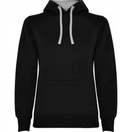 Bluzy damskie - Bluza Damska z Kapturem GRUBA Kangurka ROLY 1068 BLACK/HEATHER GREY M - miniaturka - grafika 1