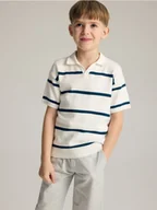 Bluzy dla chłopców - Reserved - T-shirt polo - złamana biel - miniaturka - grafika 1