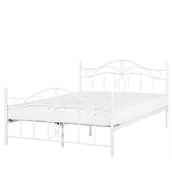Łóżka - BLmeble Łóżko białe 180 x 200 cm metalowe ze stelażem ANTLIA - miniaturka - grafika 1