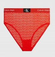 Majtki damskie - CALVIN KLEIN KORONKOWE FIGI Z WYSOKIM STANEM CZERWONE XS 0Z8A4_B* TIA - miniaturka - grafika 1