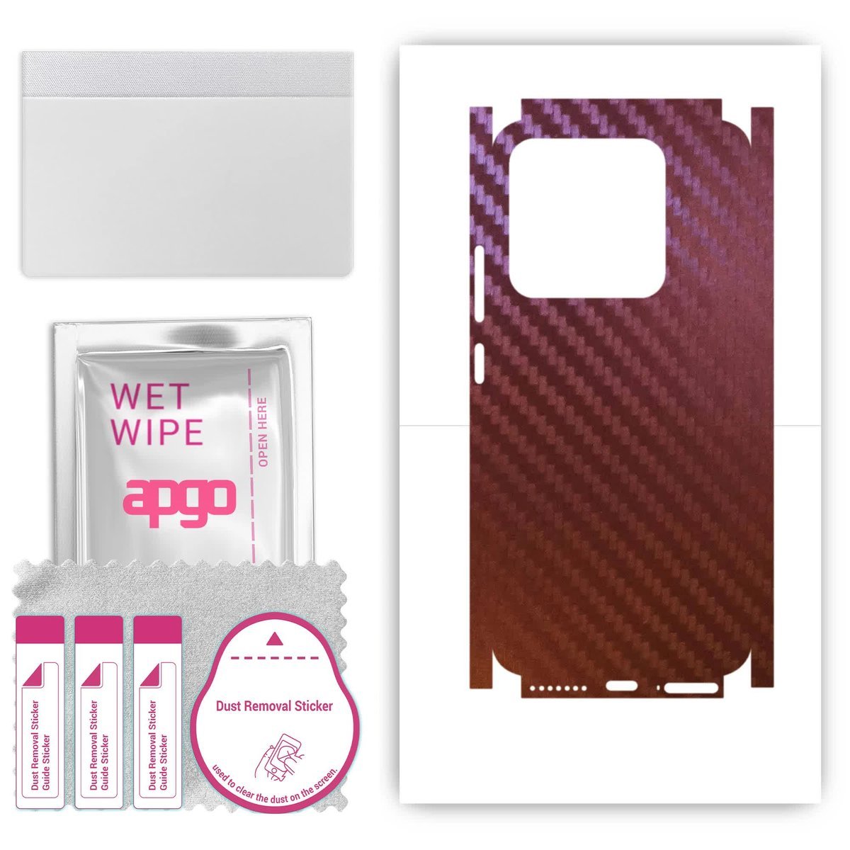 Folia naklejka skórka strukturalna na TYŁ+BOKI do Xiaomi 14 - Carbon Kameleon CAKA5 - apgo SKINS