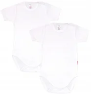 Body dla niemowląt - Body KR GŁADKIE 2PAK BIAŁE r 62 KLEKLE - miniaturka - grafika 1