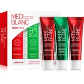 Pasty do zębów - MEDIBLANC Dental Care White Time Set zestaw do pielęgnacji zębów dla efektu śnieżnobiałych zębów 3x100 ml - miniaturka - grafika 1