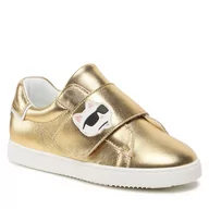 Buty dla dziewczynek - Sneakersy KARL LAGERFELD Z09005/576 S Złoty - miniaturka - grafika 1