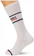 Skarpetki męskie - Tommy Hilfiger Skarpety unisex Crew Sock, biały, 43-46 EU - miniaturka - grafika 1