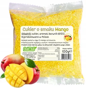 Cukier Kolorowy Do Waty Cukrowej Mango Żółty 100g Saszetka - Cukier i słodziki - miniaturka - grafika 1