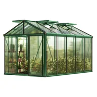 Szklarnie ogrodowe - GFP szklarnia Diamas 23 Premium 235x385 cm - grube panele poliwęglanowe ok. 16 mm - kolor: zielony - miniaturka - grafika 1