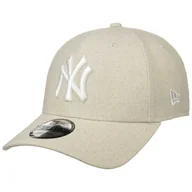 Czapki i chusty sportowe męskie - Czapka 9Forty Linen NY Yankees by New Era, beżowy, One Size - miniaturka - grafika 1