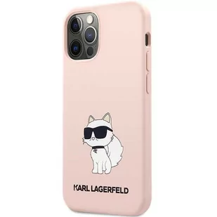 Karl Lagerfeld KLHCP12MSNCHBCP iPhone 12 /12 Pro 6,1" hardcase różowy/pink Silicone Choupette - Etui i futerały do telefonów - miniaturka - grafika 2