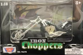 Samochody i pojazdy dla dzieci - Motormax, Chopper Iron CUSTOM black white 1:18 Motormax - miniaturka - grafika 1