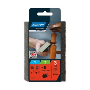 Gąbka ścierna 4-stronna ścięta 125x75x25 mm P80 - Materiały ścierne - miniaturka - grafika 1