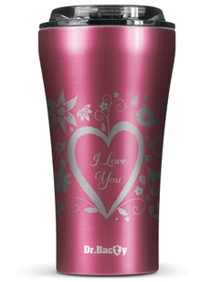 Kubek termiczny na kawę Dr.Bacty Apollo 2.0 - 360 ml - Pink - I love You - Kubki termiczne - miniaturka - grafika 1