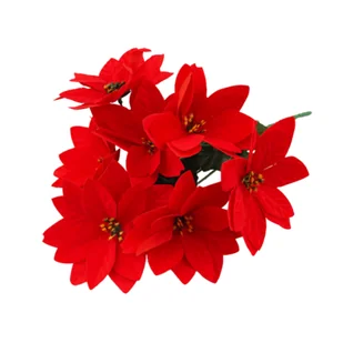 Bukiet poinsecja 34 cm - Ozdoby bożonarodzeniowe - miniaturka - grafika 1