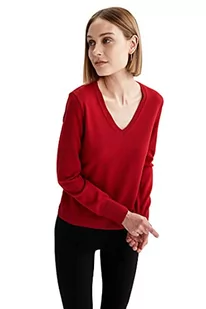 DeFacto Sweter normalny krój dla kobiet - sweter z golfem na topy damski (czerwony, L), czerwony, L - Swetry damskie - miniaturka - grafika 1