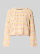 Swetry damskie - Sweter z dzianiny o kroju regular fit z mieszanki bawełny model ‘ASA’ - miniaturka - grafika 1