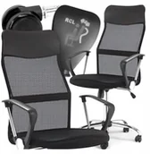 Fotele i krzesła biurowe - HitBaits FOTEL BIUROWY G511 SIATKOWANY CZARNY KANZA - miniaturka - grafika 1