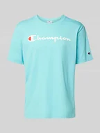 Koszulki męskie - T-shirt z nadrukiem z logo - miniaturka - grafika 1