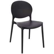 Krzesła - Czarne krzesło nowoczesne do kuchni - Iser - miniaturka - grafika 1