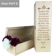 Gadżety dla niej i dla niego - Skrzynka na wino Na Dzień Ojca Ślę Życzenia Prezent na Dzień Ojca - miniaturka - grafika 1