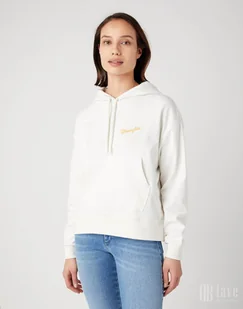felpa donna wrangler 112343674 regular hoodie worn white - Bluzy damskie - miniaturka - grafika 1