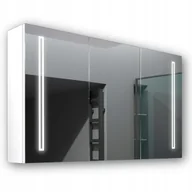 Szafki łazienkowe - ﻿Drewniana szafka 120x70 LED lustro Venus Biały - miniaturka - grafika 1