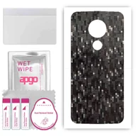 Szkła hartowane na telefon - Folia naklejka skórka strukturalna na TYŁ do Motorola Moto G7 Power -  Carbon Pixel Czarny - apgo SKINS - miniaturka - grafika 1