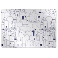 Podnóżki, podpórki, podkładki - Mata na podłogę pod krzesło Rysunek miasto 120x90 cm - miniaturka - grafika 1