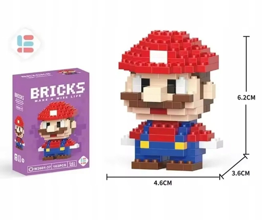 Klocki Super Mario Bros gra śmieszny prezent