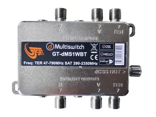 Sat GT Multiswitch Unicable II GT GT-dMS1TWBT MSUWBGT-DMS1TWBT - Rozgałęźniki i multiswitche do TV-SAT - miniaturka - grafika 1
