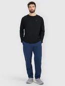 Spodnie sportowe męskie - 4F Spodnie dresowe męskie - granatowe M - miniaturka - grafika 1