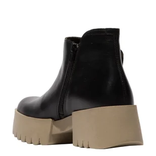 Botki Fly London ENDO 006 Black Taupe Sole Rug P145006001 - Botki damskie - miniaturka - grafika 3