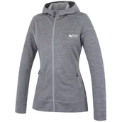 Bluzy sportowe damskie - Bluza damska Zulu Merino Hoodie 230 Rozmiar: S / Kolor: szary - miniaturka - grafika 1