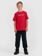 Spodnie i spodenki dla chłopców - 4F Spodnie dresowe joggery chłopięce - granatowe 164 (13-14 lat) - miniaturka - grafika 1