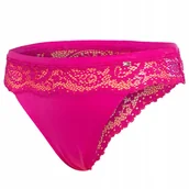 Majtki damskie - TOMMY HILFIGER MAJTKI DAMSKIE LACE FUKSJA S - miniaturka - grafika 1