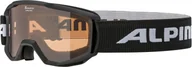 Gogle i okulary motocyklowe - Dziecięce Gogle ALPINA PINEY A7268431 – Czarny - miniaturka - grafika 1