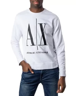 Armani Exchange Bluza męska Icon Project, biały, L - Bluzy męskie - miniaturka - grafika 1