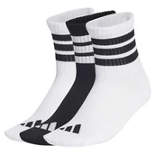 Skarpetki męskie - adidas RIBBED 3PP SOCKS, skarpetki męskie Unisex dla dzieci, biały/biały/czarny, - miniaturka - grafika 1