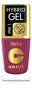 Delia Cosmetics Coral Hybrid Gel Emalia do paznokci nr 71 11ml - Lakiery do paznokci - miniaturka - grafika 1