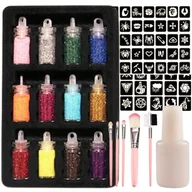 Zabawki kreatywne - TATUAZE BROKATOWE DIY SZABLONY ZESTAW DLA DZIECI - miniaturka - grafika 1