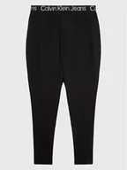 Spodnie damskie - Calvin Klein Jeans Plus Legginsy J20J220835 Czarny Slim Fit - miniaturka - grafika 1